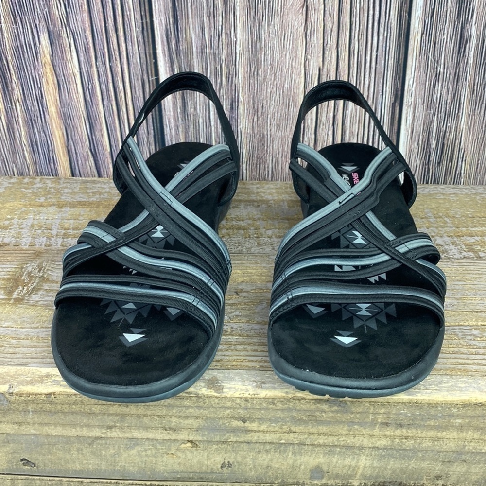 Sketchers Memory Form Black Sandals - Size 8 - image 2